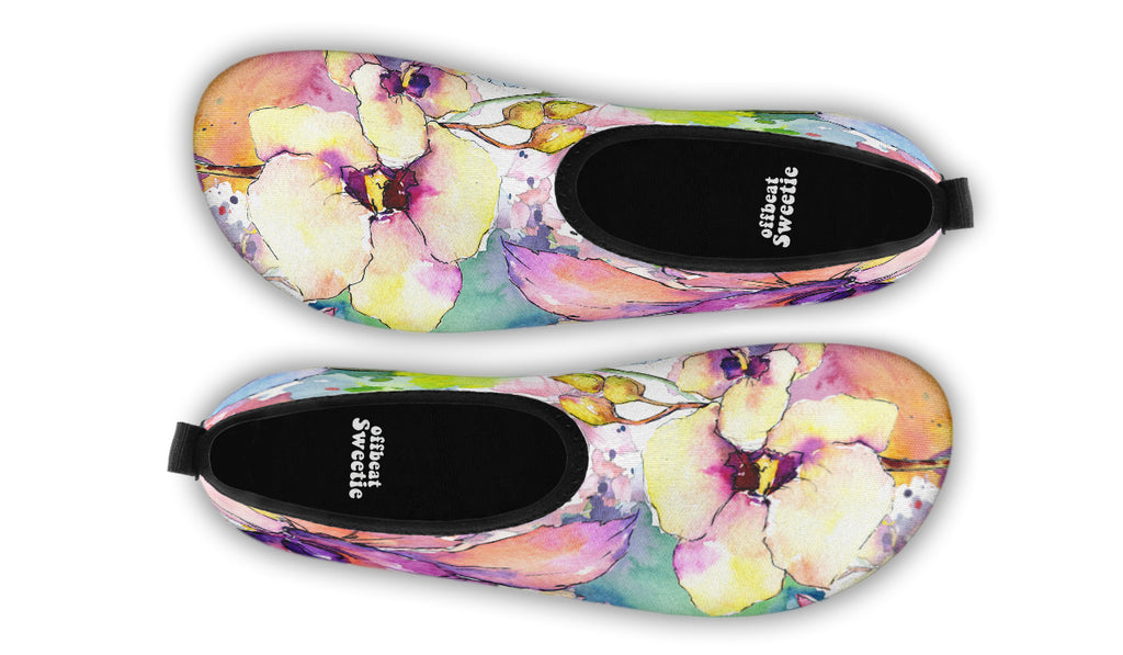 Watercolour Flowers Water Shoes - Offbeat Sweetie