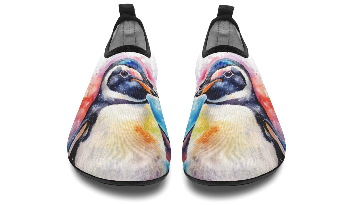 Watercolour Penguin Water Shoes - Offbeat Sweetie
