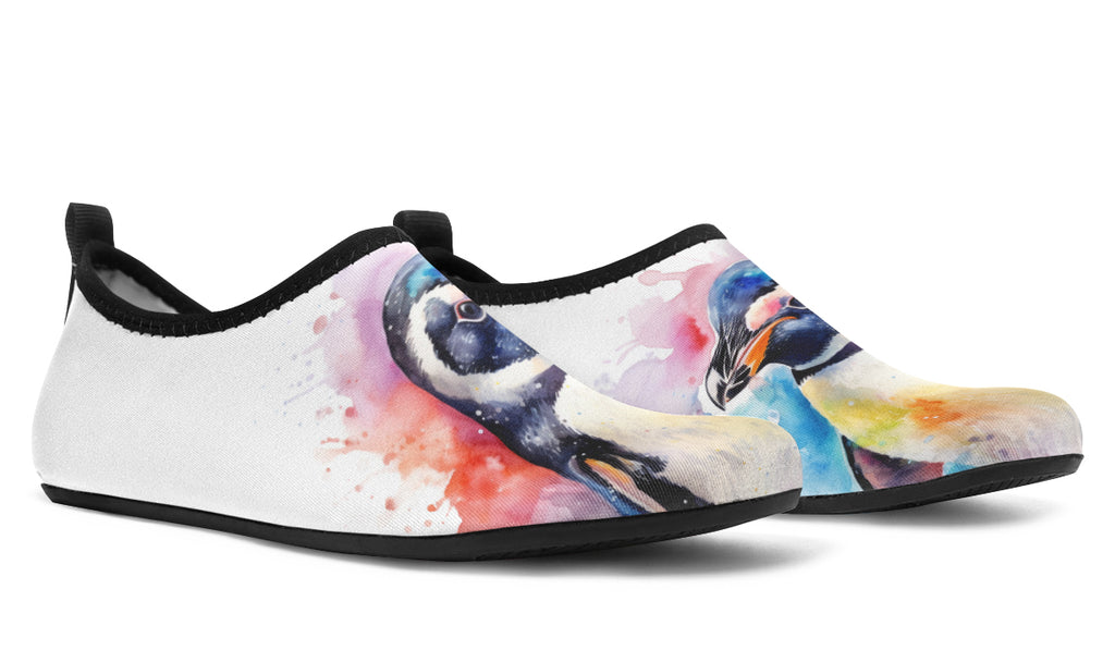 Watercolour Penguin Water Shoes - Offbeat Sweetie