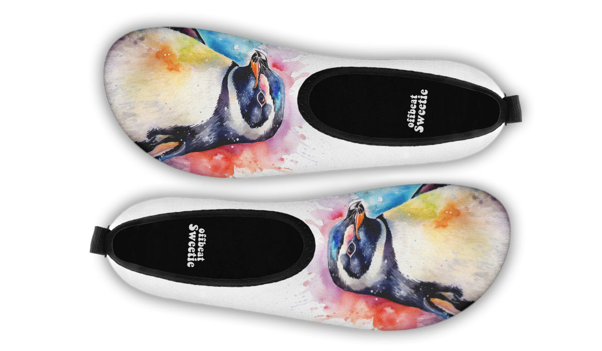 Watercolour Penguin Water Shoes - Offbeat Sweetie