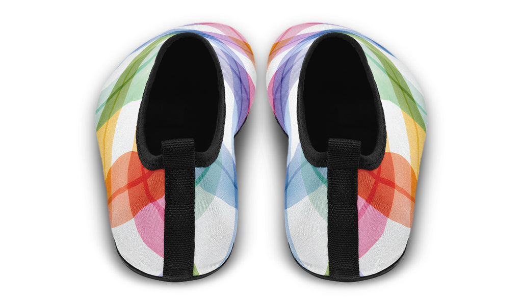 Watercolour Rainbow Plaid Water Shoes