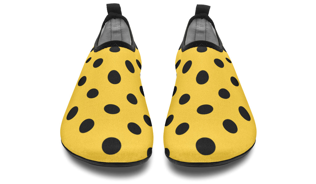Yellow And Black Polka Dot Water Shoes