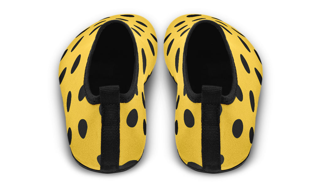 Yellow And Black Polka Dot Water Shoes
