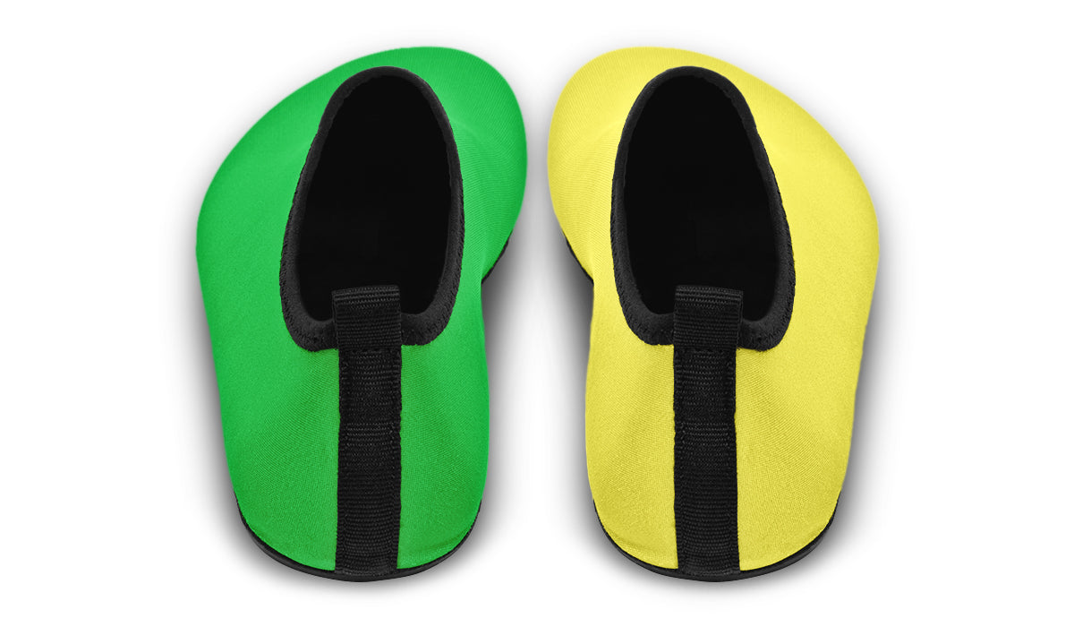 Yellow And Green Mismatch Water Shoes - Offbeat Sweetie