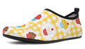 Yellow Gingham Cupcakes Water Shoes