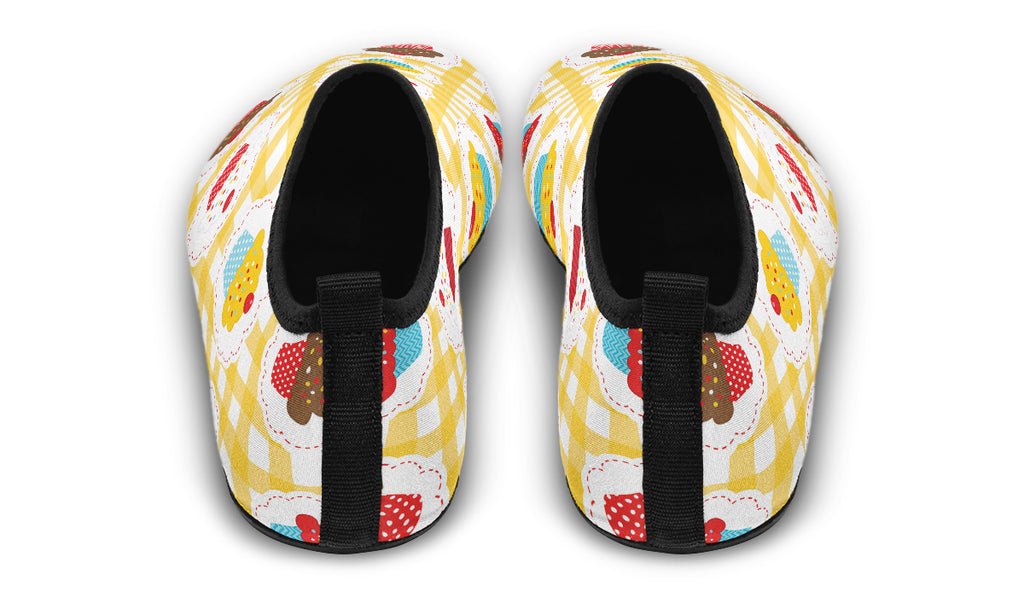 Yellow Gingham Cupcakes Water Shoes