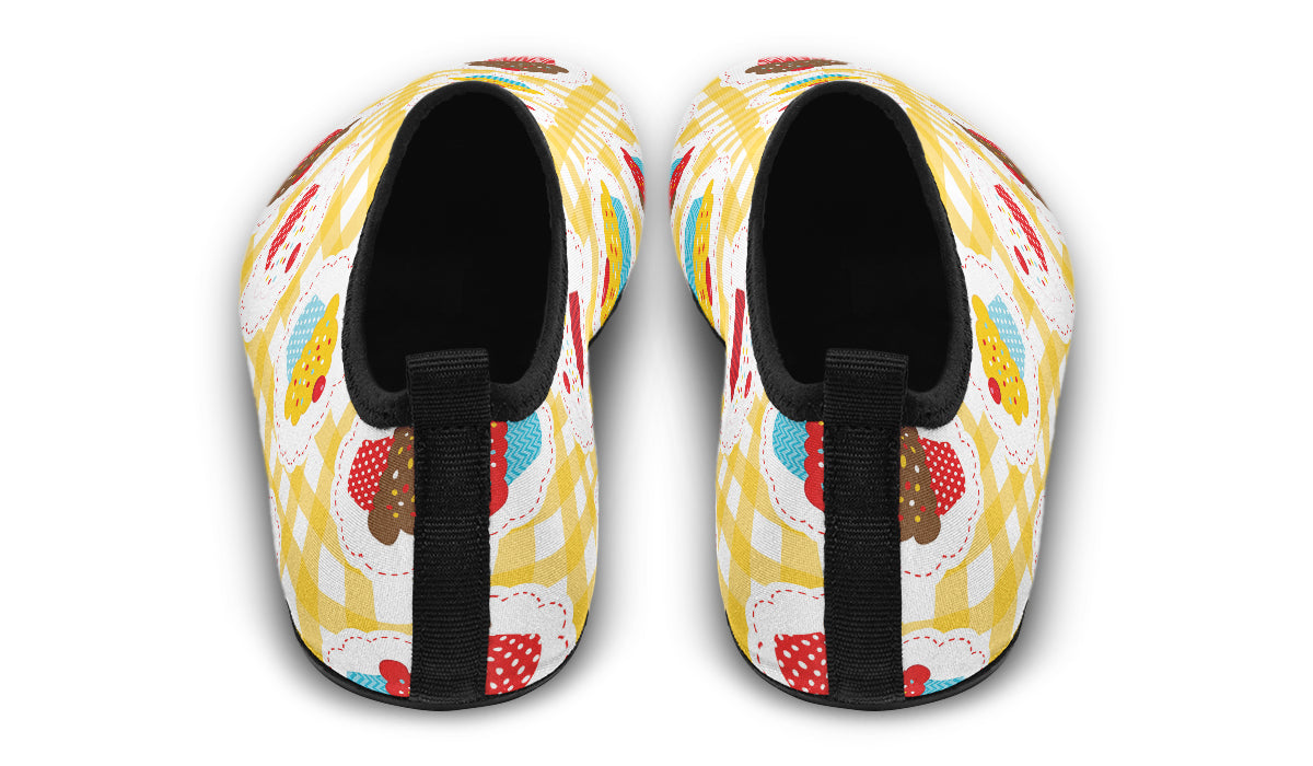 Yellow Gingham Cupcakes Water Shoes