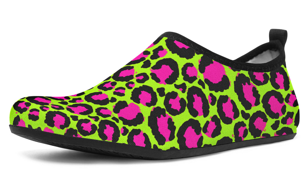 Zombie Leopard x Neon Leopard Mismatch Water Shoes