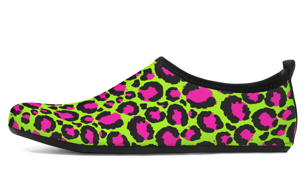 Zombie Leopard x Neon Leopard Mismatch Water Shoes