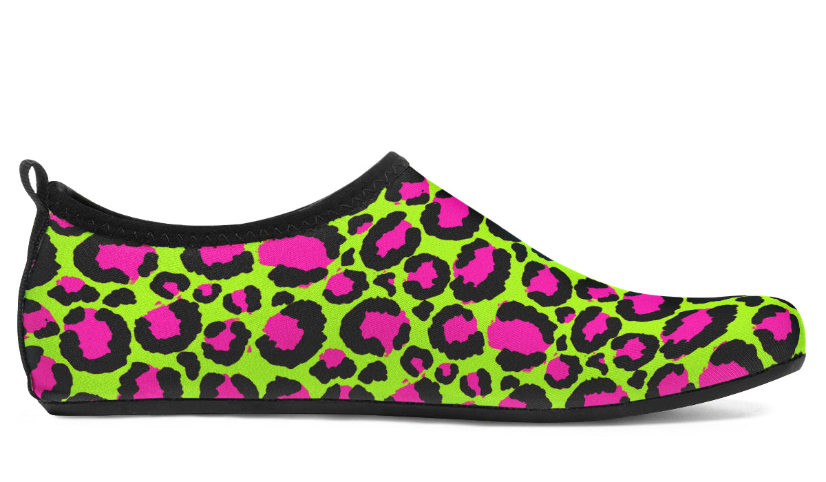 Zombie Leopard x Neon Leopard Mismatch Water Shoes