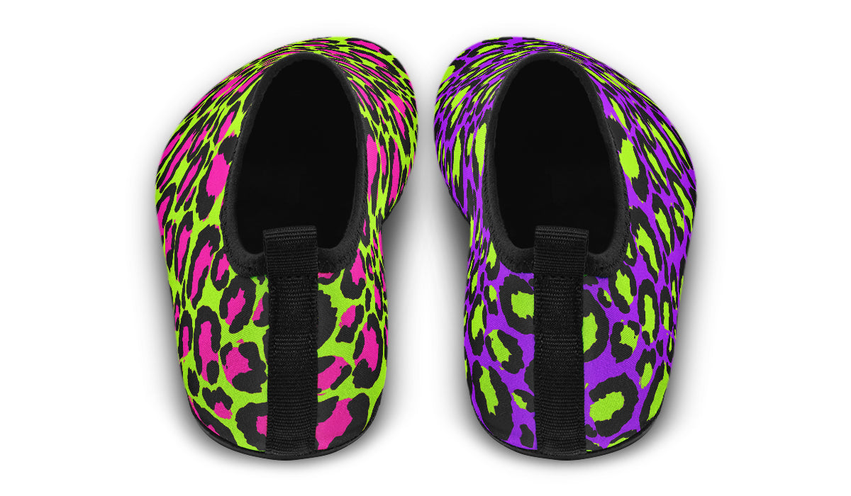 Zombie Leopard x Neon Leopard Mismatch Water Shoes