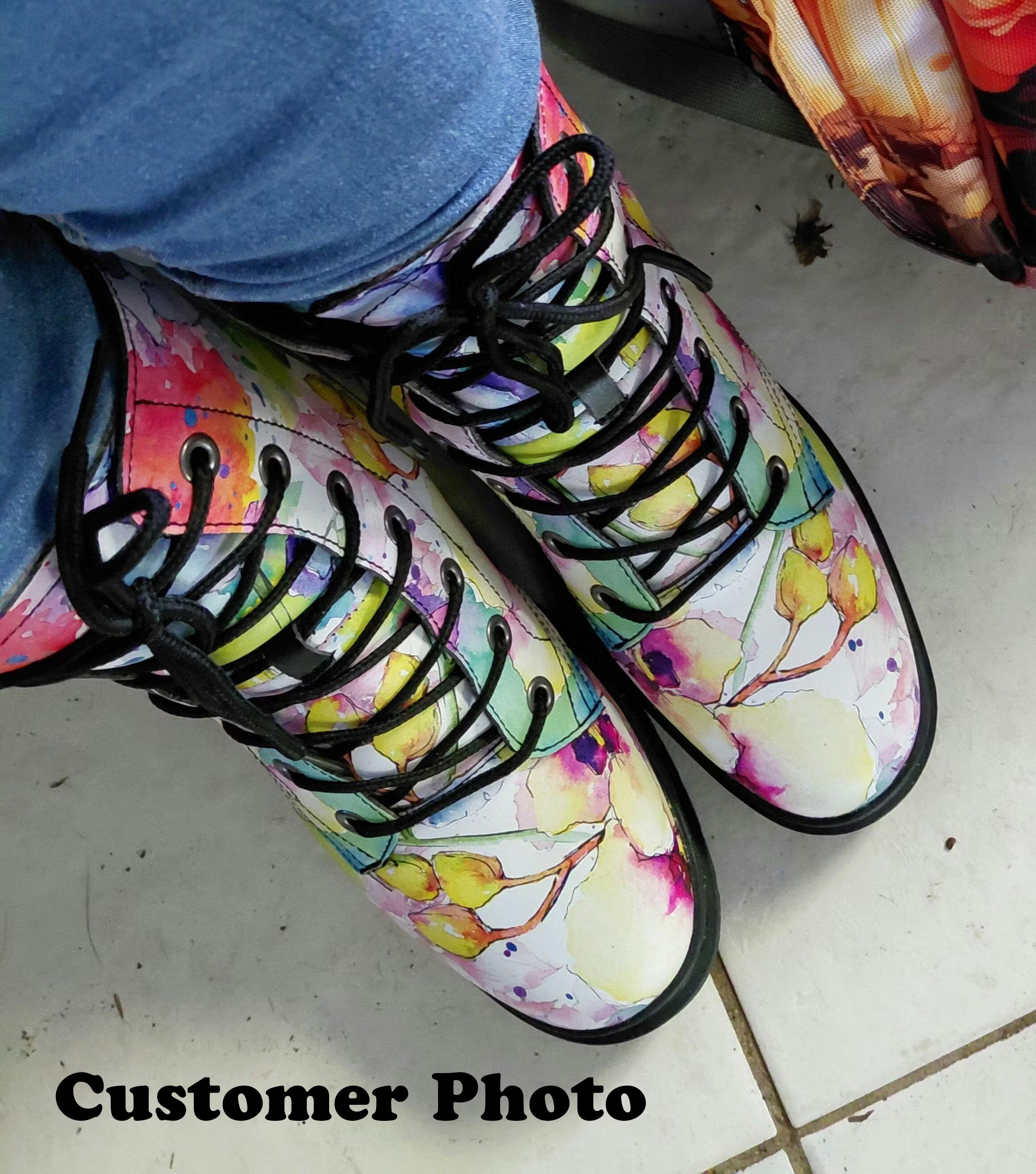 Watercolour Flowers Boots