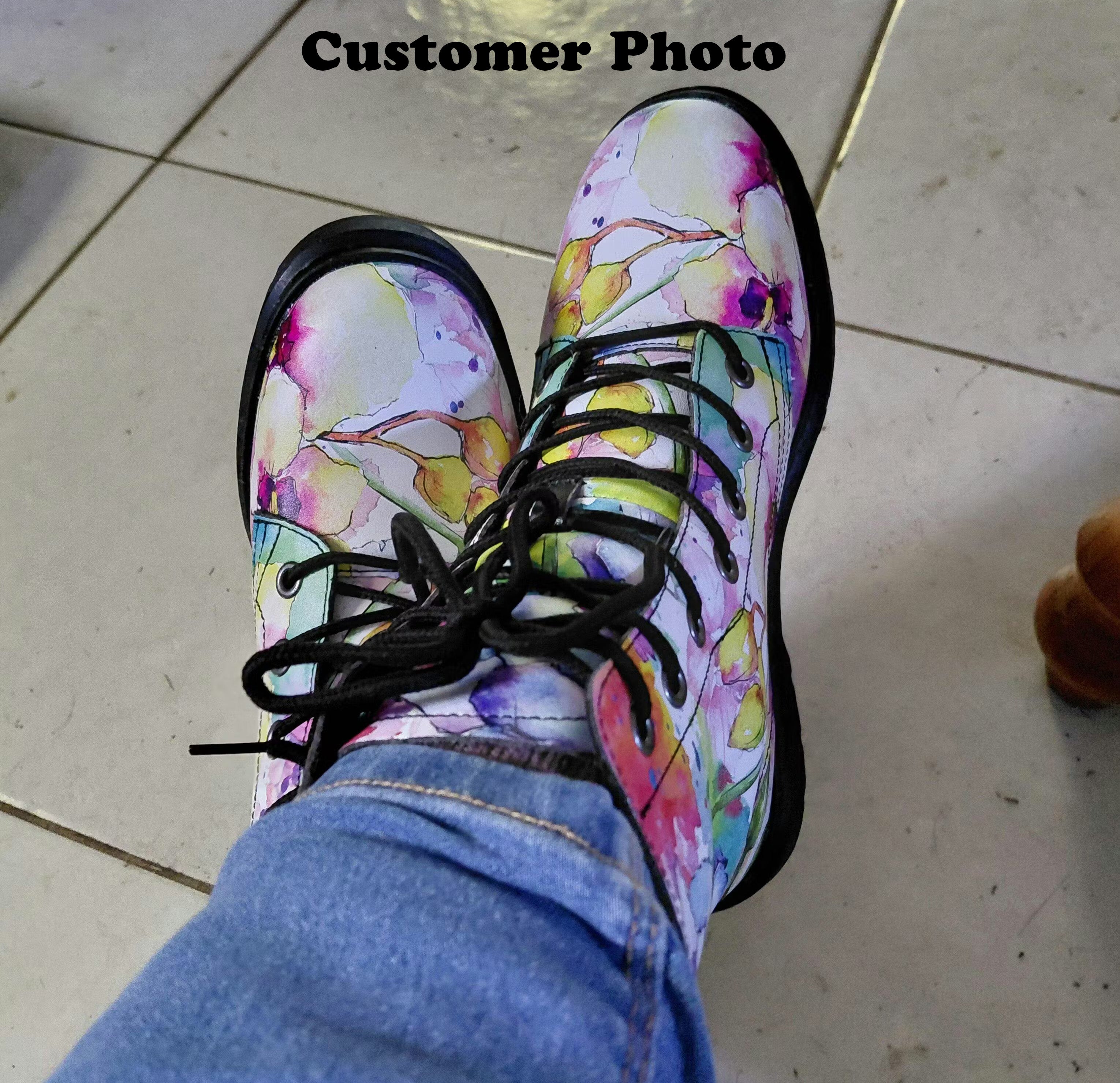 Watercolour Flowers Boots