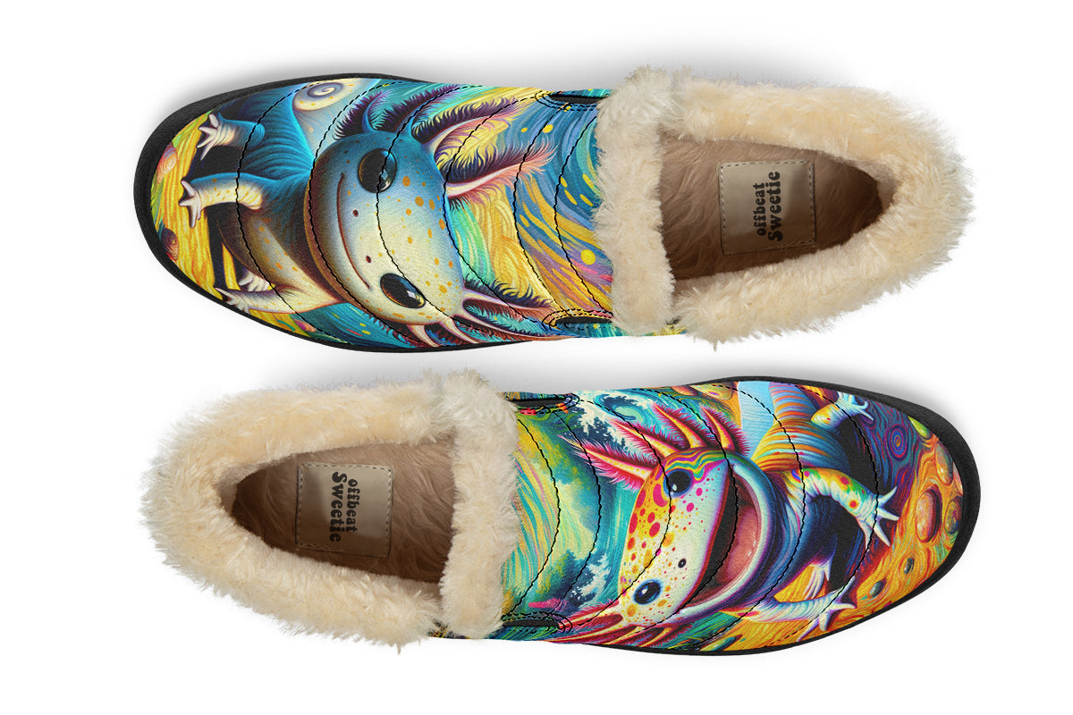Adorable Axolotls Winter Shoes - Offbeat Sweetie