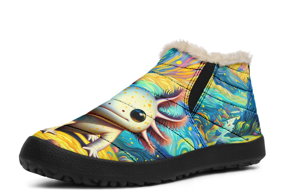 Adorable Axolotls Winter Shoes - Offbeat Sweetie