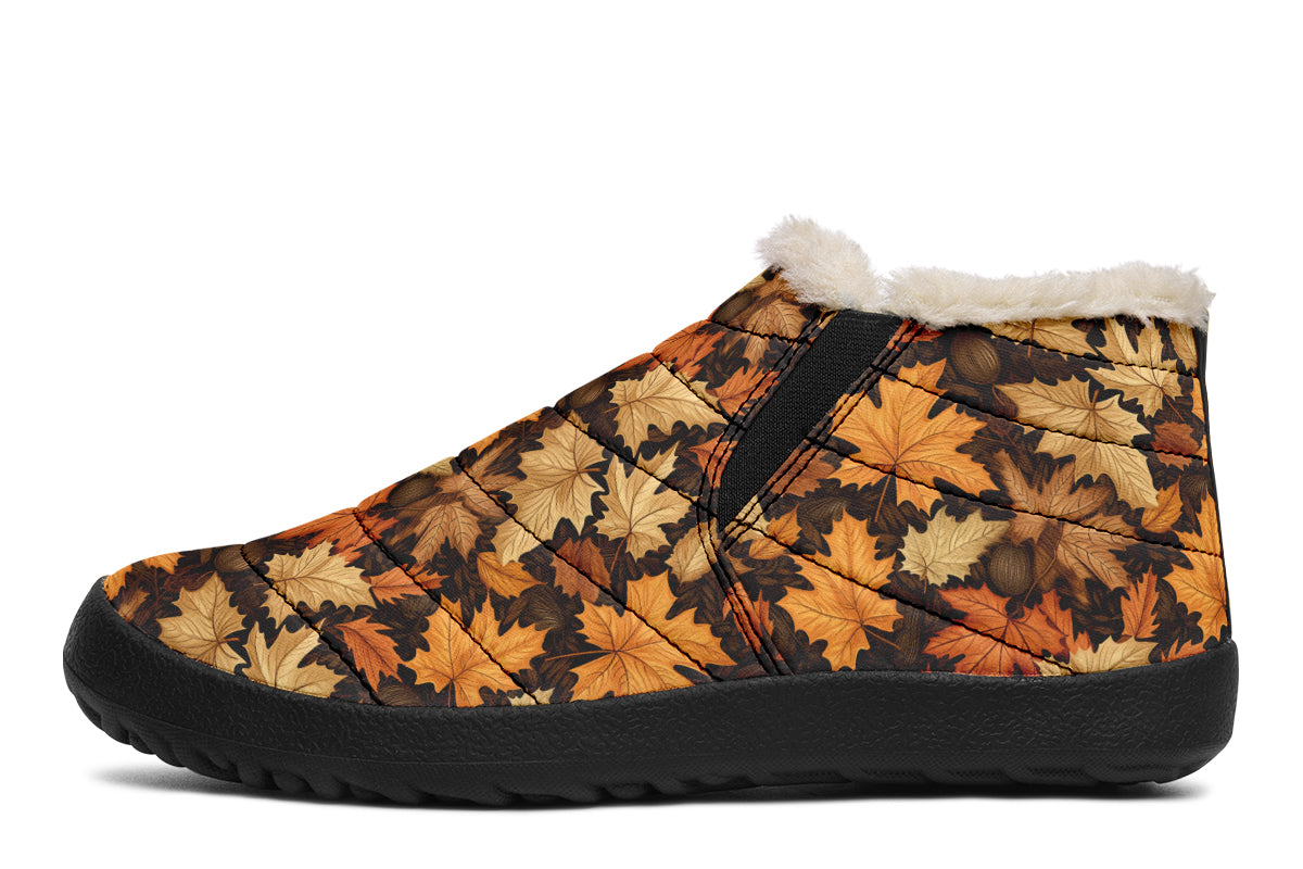 Autumn Leaves Winter Shoes - Offbeat Sweetie