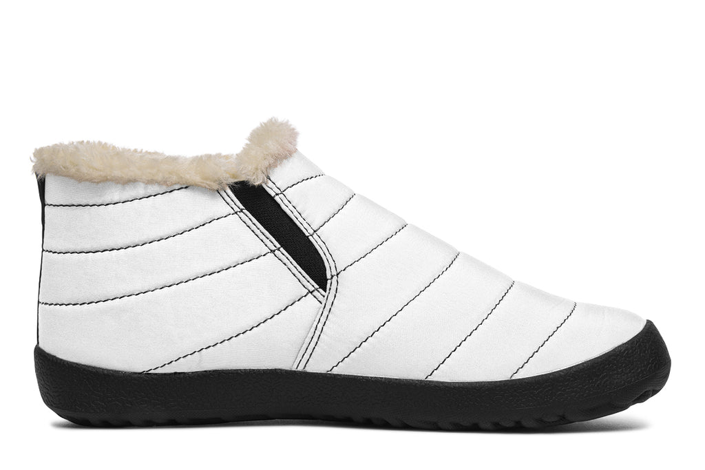 Black and White Mismatch Winter Shoes