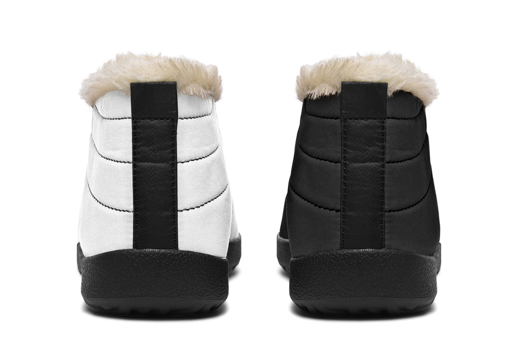 Black and White Mismatch Winter Shoes