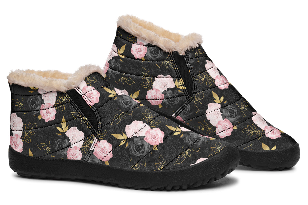 Blush Roses Winter Shoes - Offbeat Sweetie