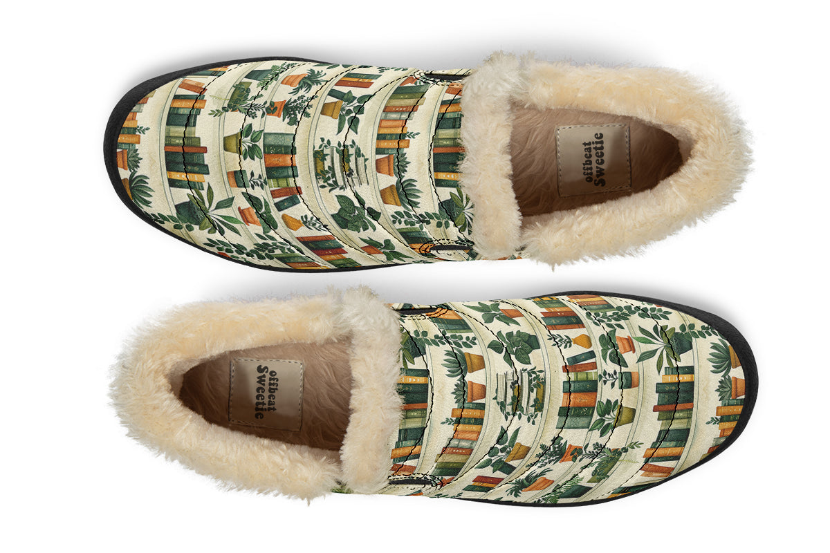 Books And Plants Winter Shoes - Offbeat Sweetie