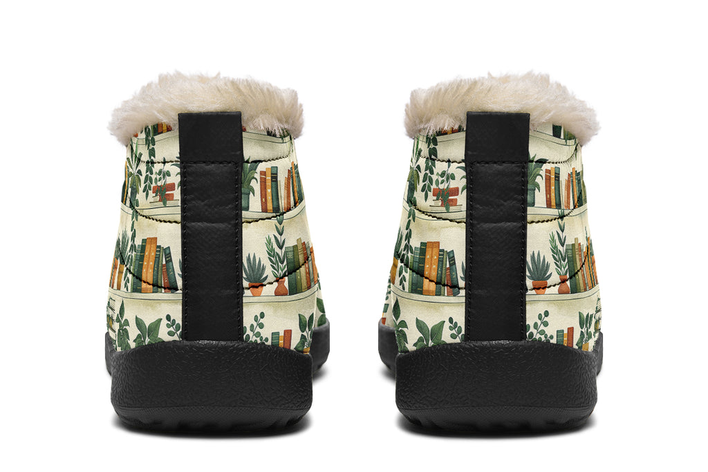 Books And Plants Winter Shoes - Offbeat Sweetie