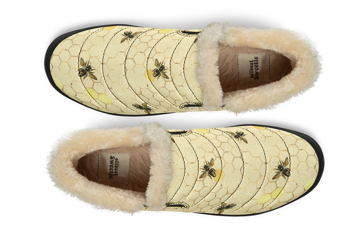 Busy Bees Winter Shoes - Offbeat Sweetie