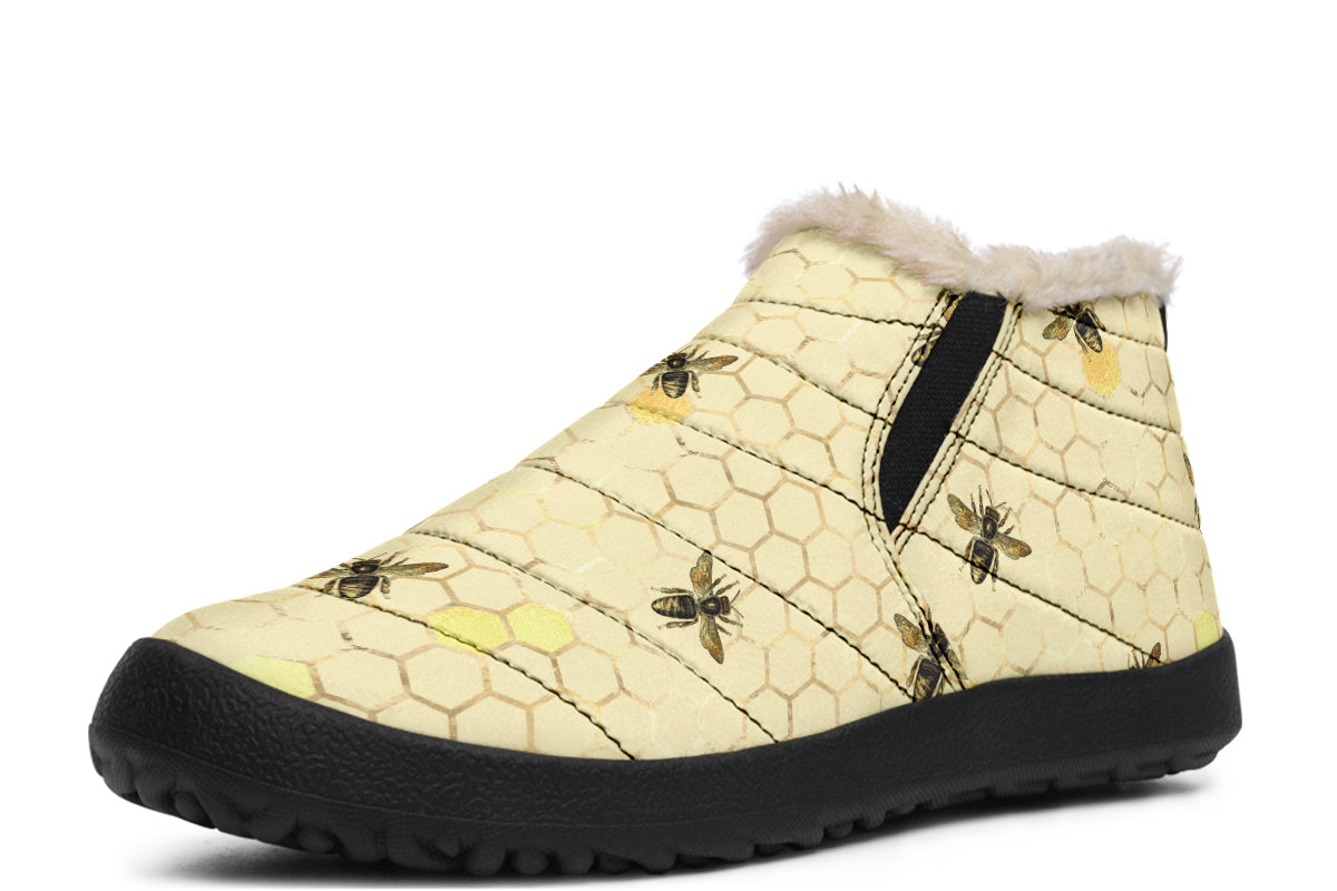 Busy Bees Winter Shoes - Offbeat Sweetie