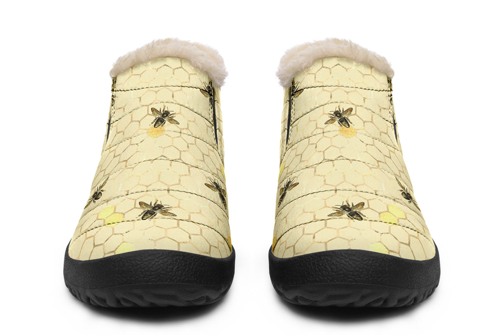 Busy Bees Winter Shoes - Offbeat Sweetie