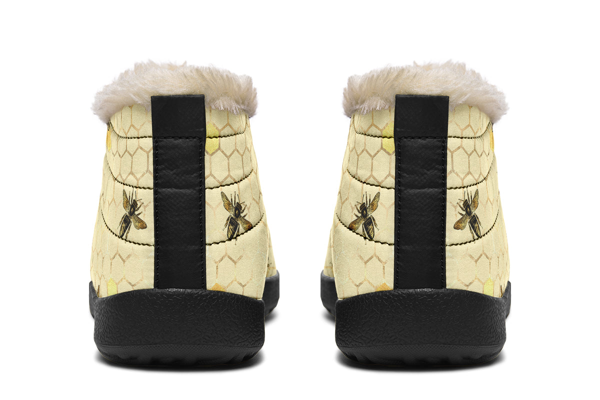 Busy Bees Winter Shoes - Offbeat Sweetie