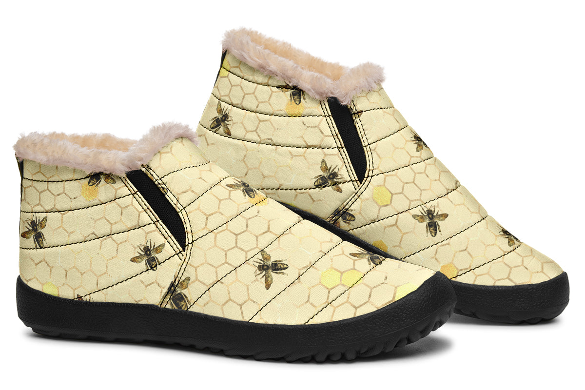 Busy Bees Winter Shoes - Offbeat Sweetie