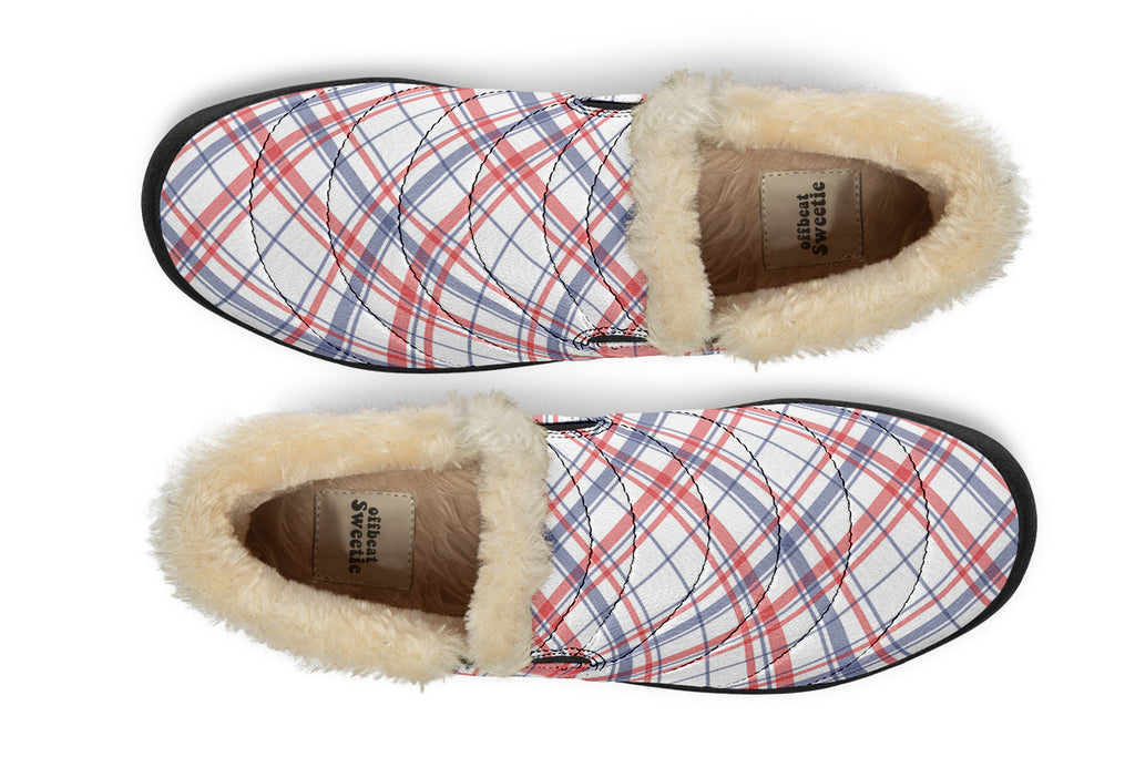 Candy Stripe Plaid Winter Shoes
