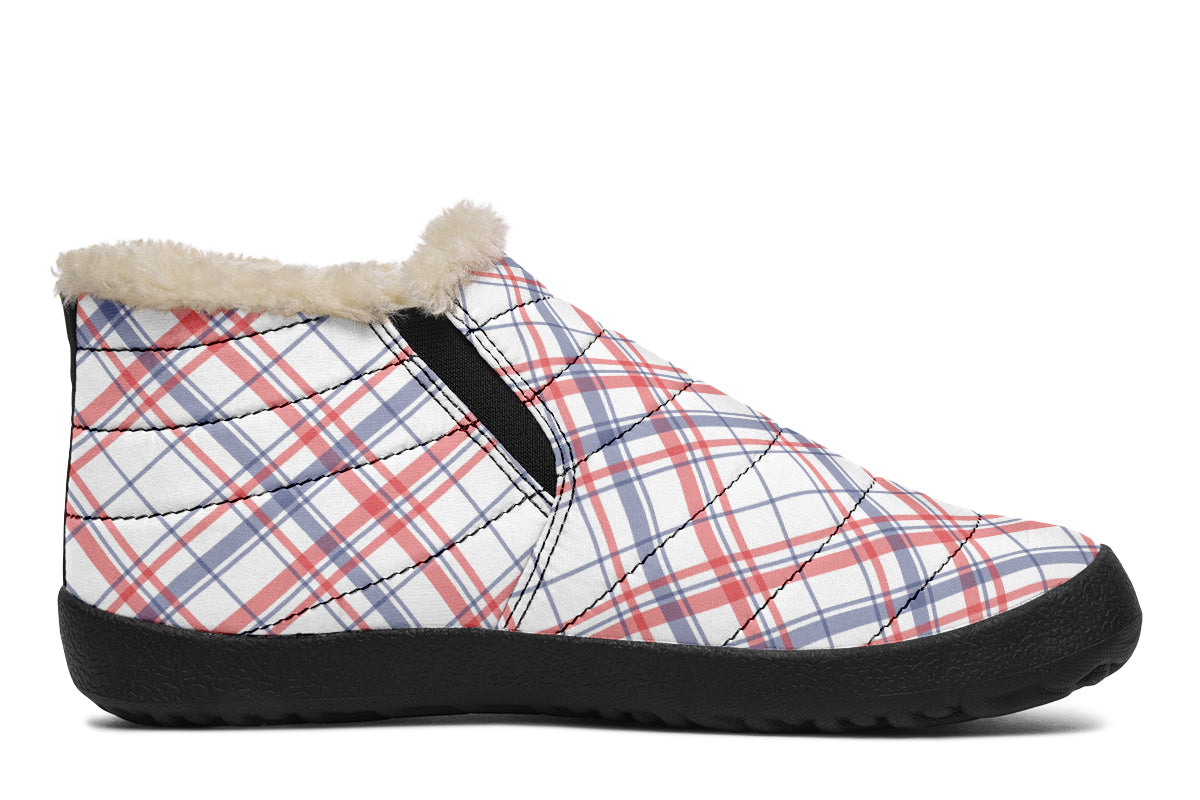 Candy Stripe Plaid Winter Shoes
