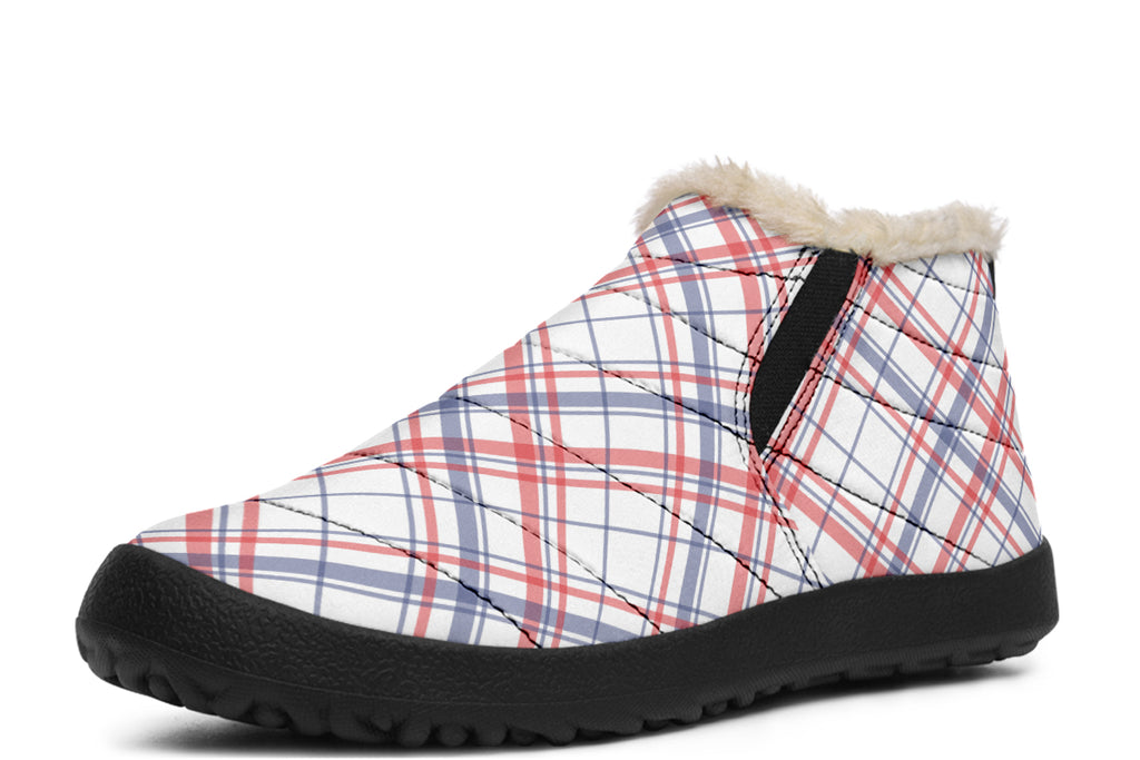 Candy Stripe Plaid Winter Shoes