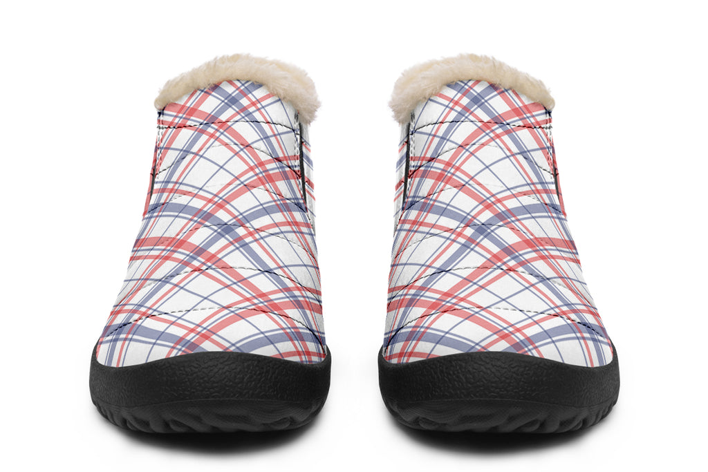 Candy Stripe Plaid Winter Shoes