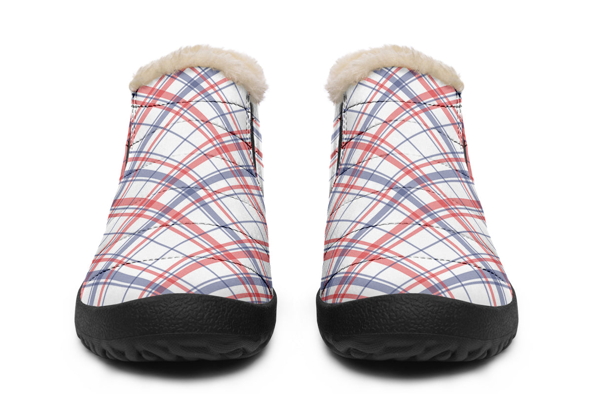 Candy Stripe Plaid Winter Shoes