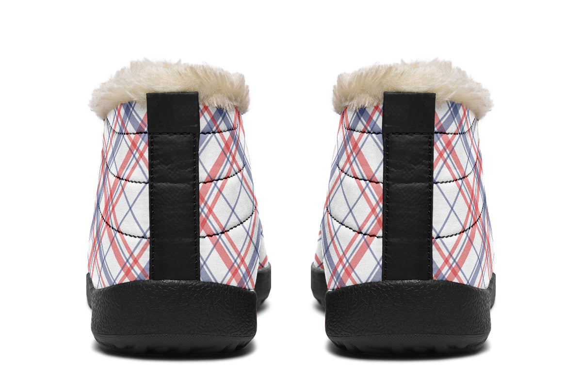 Candy Stripe Plaid Winter Shoes