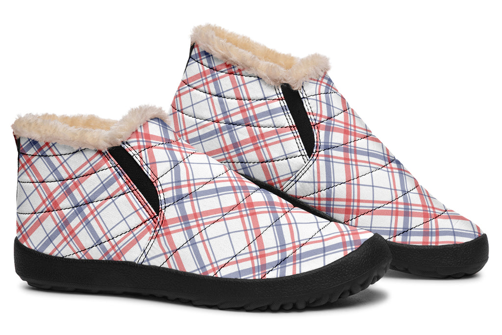 Candy Stripe Plaid Winter Shoes