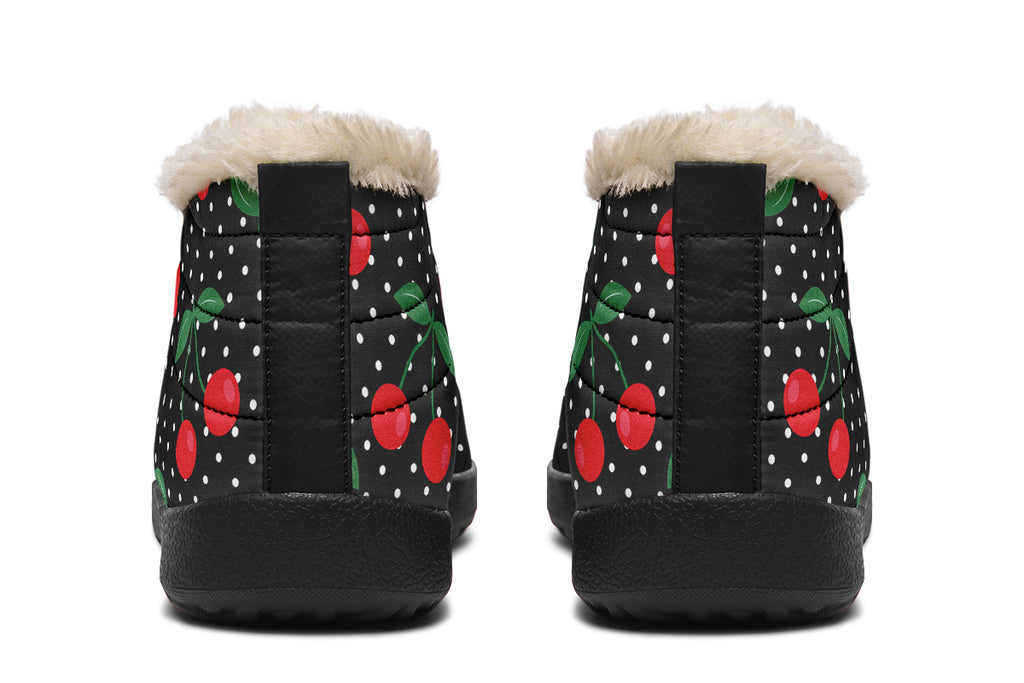 Cherries Winter Shoes - Offbeat Sweetie