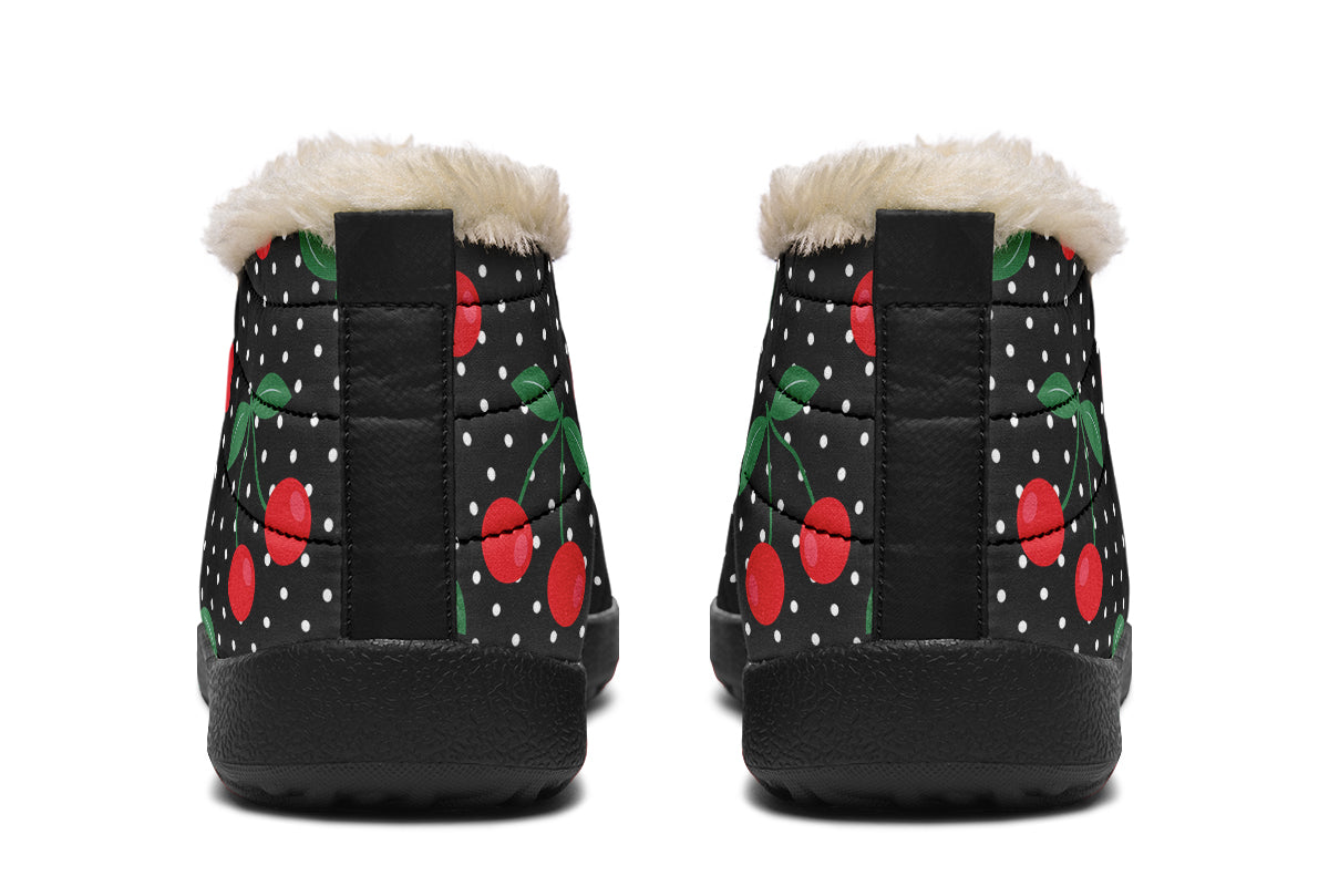 Cherries Winter Shoes - Offbeat Sweetie