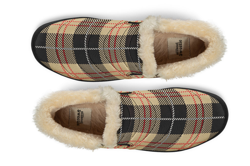 Choco Mocha Plaid Winter Shoes