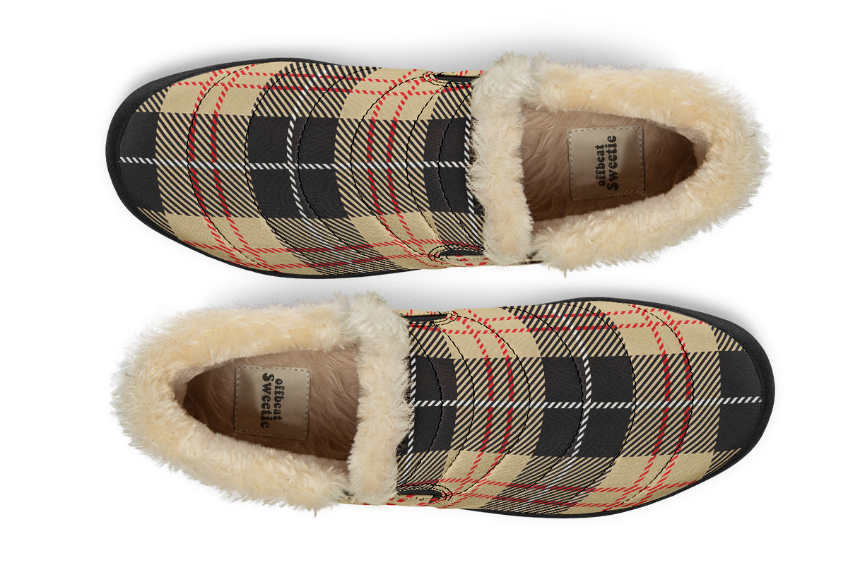 Choco Mocha Plaid Winter Shoes