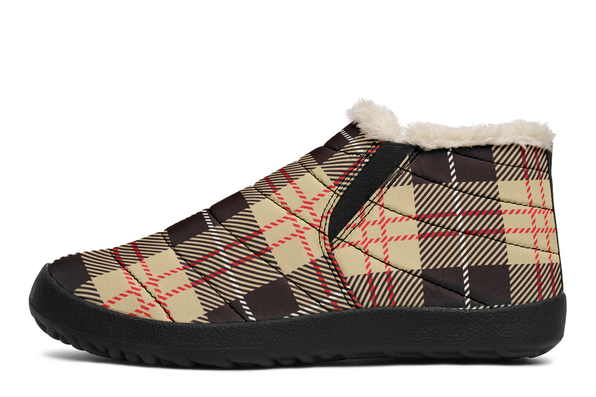 Choco Mocha Plaid Winter Shoes