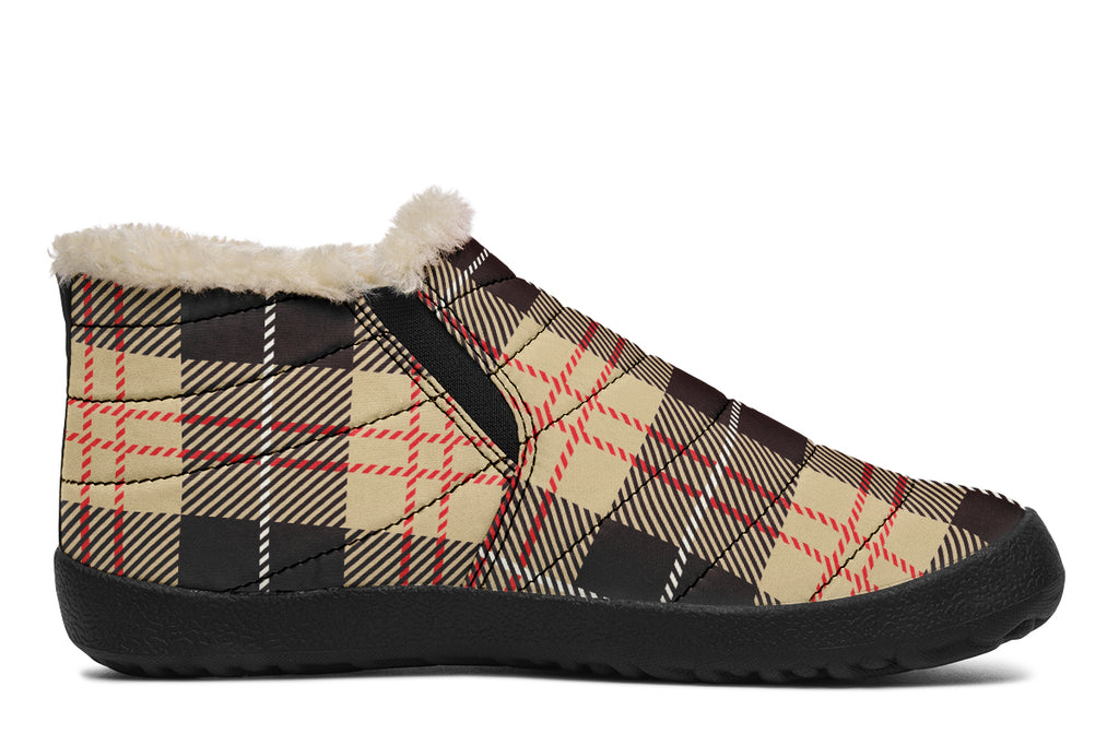 Choco Mocha Plaid Winter Shoes