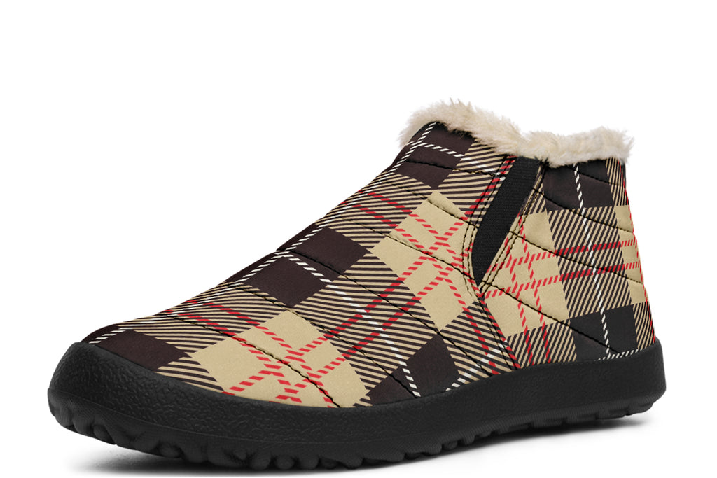 Choco Mocha Plaid Winter Shoes