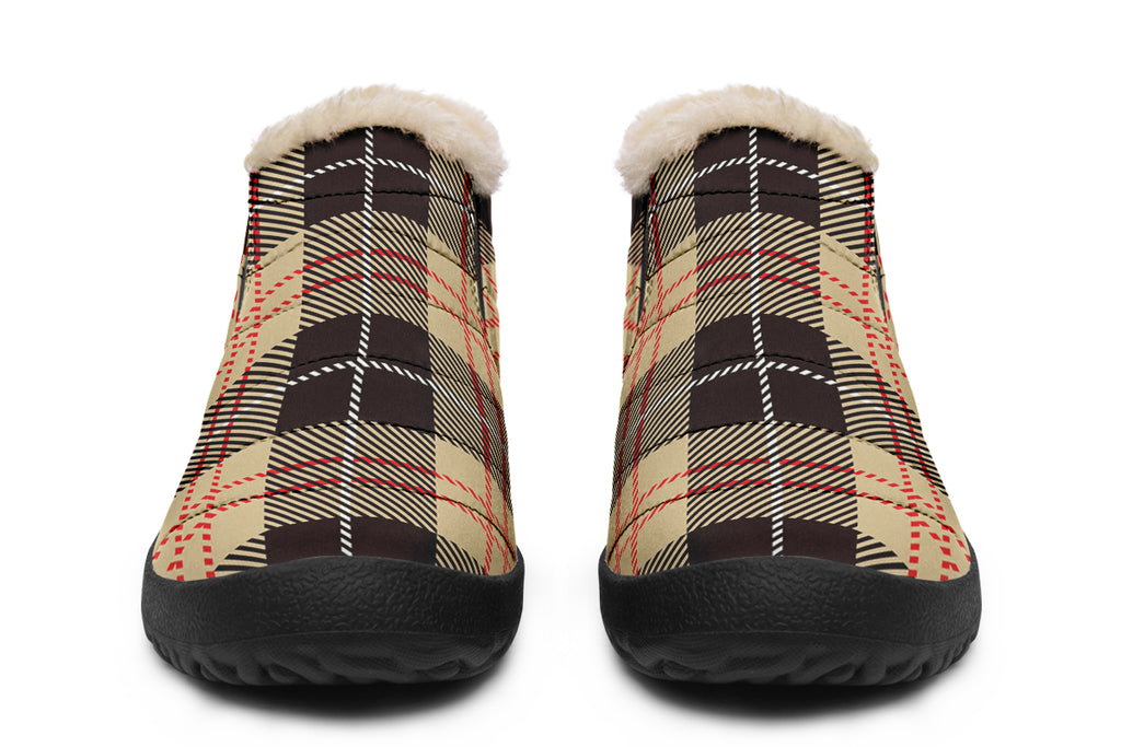 Choco Mocha Plaid Winter Shoes