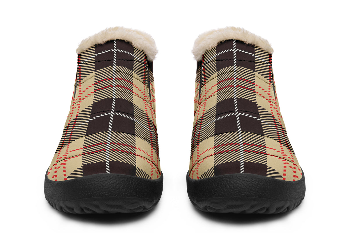 Choco Mocha Plaid Winter Shoes