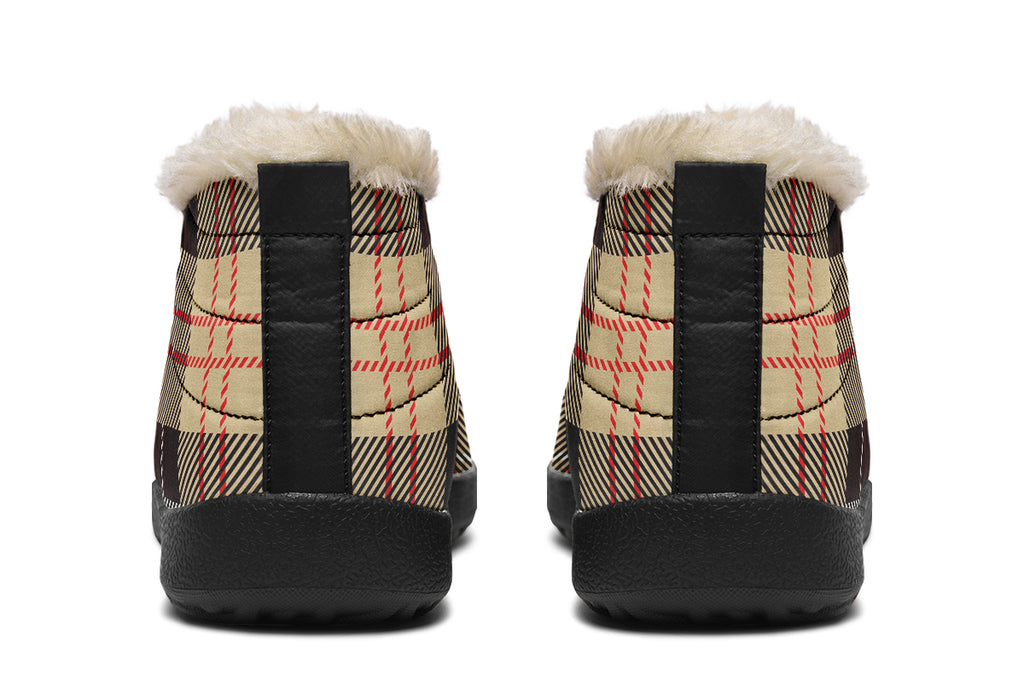 Choco Mocha Plaid Winter Shoes