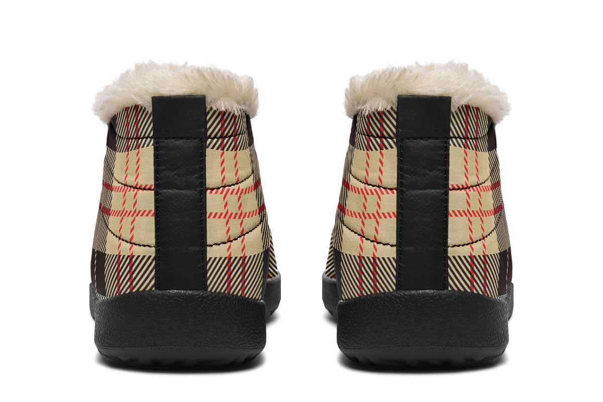 Choco Mocha Plaid Winter Shoes
