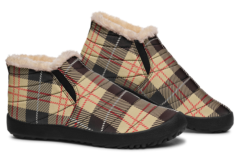 Choco Mocha Plaid Winter Shoes
