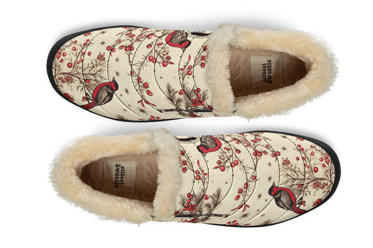 Christmas Birds Winter Shoes - Offbeat Sweetie